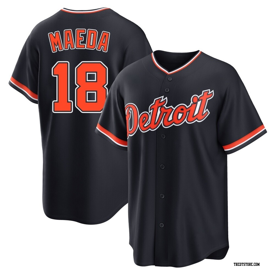 Navy Replica Kenta Maeda Youth Detroit Tigers Alternate 2nd Jersey
