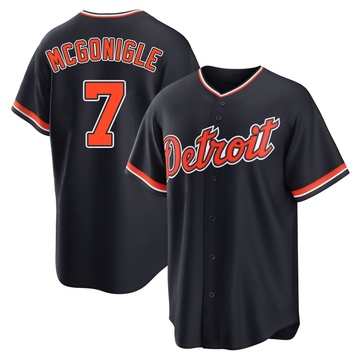 Navy Replica Kevin McGonigle Men's Detroit Tigers Alternate 2nd Jersey