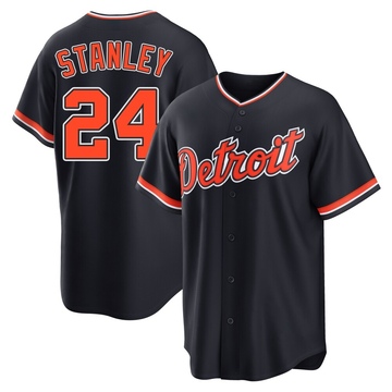 Navy Replica Mickey Stanley Youth Detroit Tigers Alternate 2nd Jersey