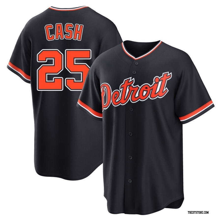 Navy Replica Norm Cash Men's Detroit Tigers Alternate 2nd Jersey