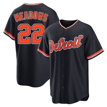 Navy Replica Parker Meadows Men's Detroit Tigers Alternate 2nd Jersey
