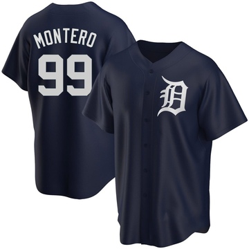 Navy Replica Rafael Montero Men's Detroit Tigers Alternate Jersey
