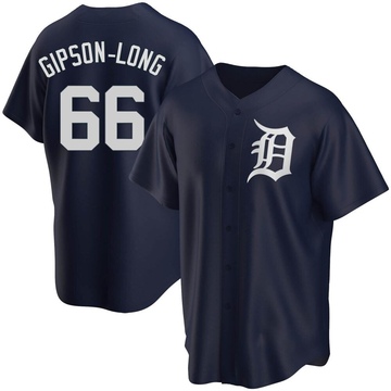 Navy Replica Sawyer Gipson-Long Men's Detroit Tigers Alternate Jersey