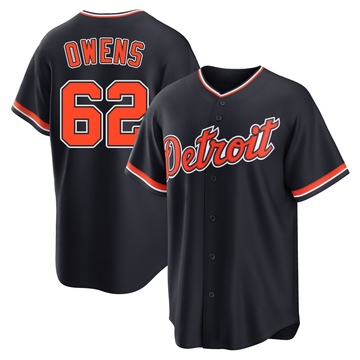 Navy Replica Tyler Owens Youth Detroit Tigers Alternate 2nd Jersey