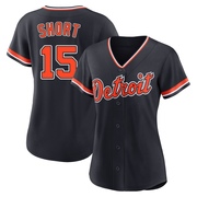 Navy Replica Zack Short Women's Detroit Tigers Alternate 2nd Jersey