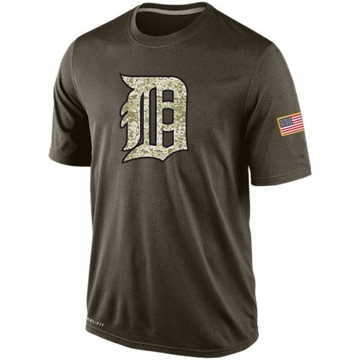Olive Men's Detroit Tigers Dri-Fit Salute To Service KO Performance T-Shirt