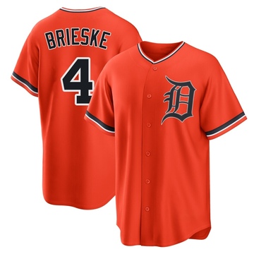 Orange Replica Beau Brieske Men's Detroit Tigers Alternate Jersey