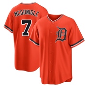 Orange Replica Kevin McGonigle Men's Detroit Tigers Alternate Jersey