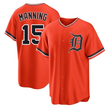 Orange Replica Matt Manning Men's Detroit Tigers Alternate Jersey