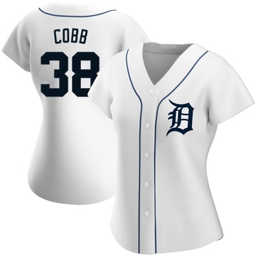 White Authentic Alex Cobb Women's Detroit Tigers Home Jersey