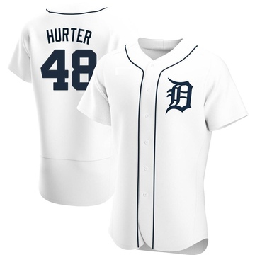 White Authentic Brant Hurter Men's Detroit Tigers Home Jersey