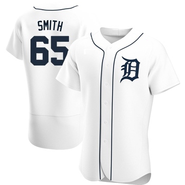 White Authentic Burch Smith Men's Detroit Tigers Home Jersey