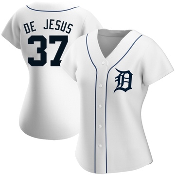 White Authentic Enmanuel De Jesus Women's Detroit Tigers Home Jersey