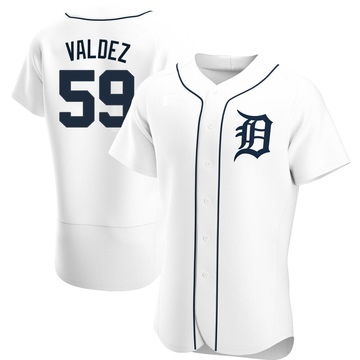 White Authentic Framber Valdez Men's Detroit Tigers Home Jersey