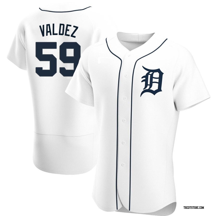 White Authentic Framber Valdez Men's Detroit Tigers Home Jersey