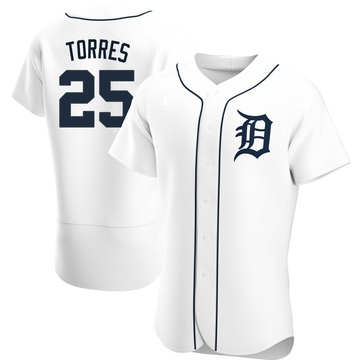 White Authentic Gleyber Torres Men's Detroit Tigers Home Jersey