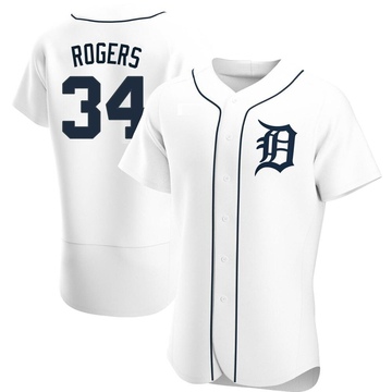 White Authentic Jake Rogers Men's Detroit Tigers Home Jersey