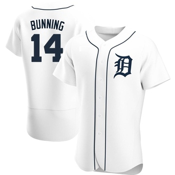 White Authentic Jim Bunning Men's Detroit Tigers Home Jersey