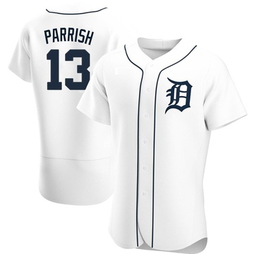 White Authentic Lance Parrish Men's Detroit Tigers Home Jersey