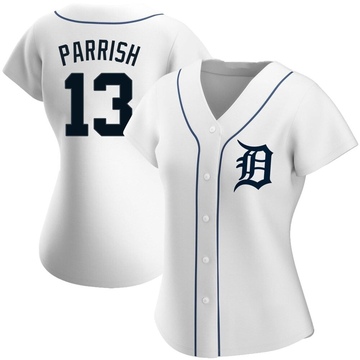 White Authentic Lance Parrish Women's Detroit Tigers Home Jersey