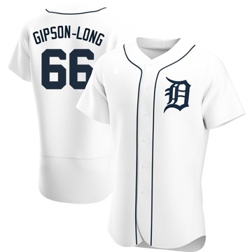 White Authentic Sawyer Gipson-Long Men's Detroit Tigers Home Jersey