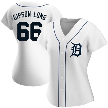White Authentic Sawyer Gipson-Long Women's Detroit Tigers Home Jersey
