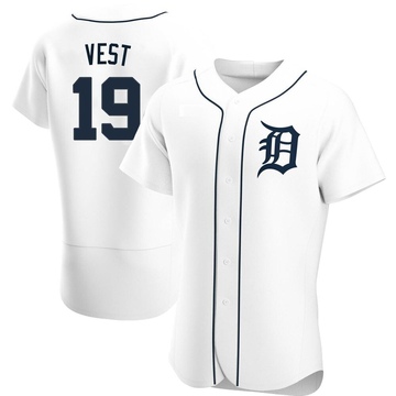 White Authentic Will Vest Men's Detroit Tigers Home Jersey