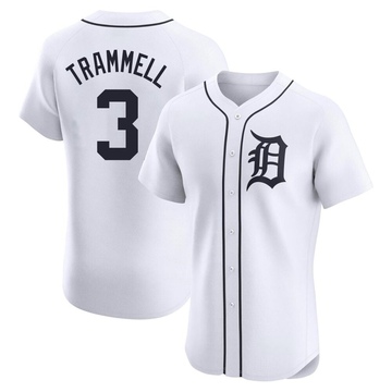 White Elite Alan Trammell Men's Detroit Tigers Home Jersey