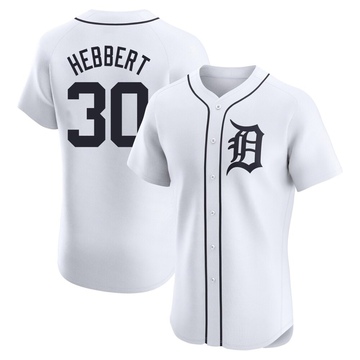 White Elite Duque Hebbert Men's Detroit Tigers Home Jersey