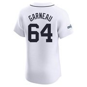 White Elite Dustin Garneau Men's Detroit Tigers Home Patch Jersey
