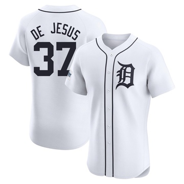 White Elite Enmanuel De Jesus Men's Detroit Tigers Home Patch Jersey