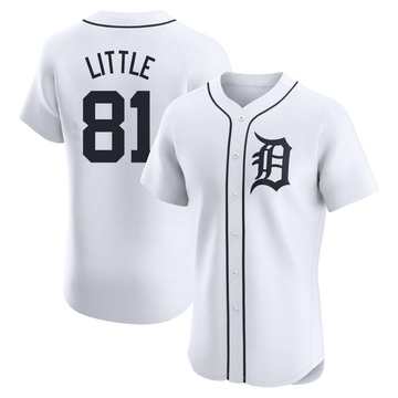 White Elite Jack Little Men's Detroit Tigers Home Jersey