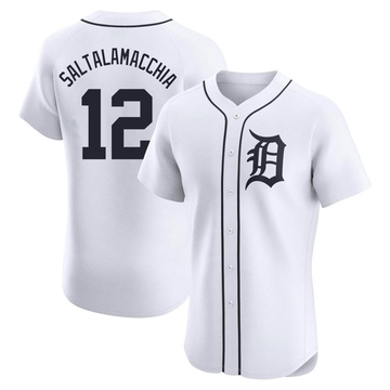 White Elite Jarrod Saltalamacchia Men's Detroit Tigers Home Jersey