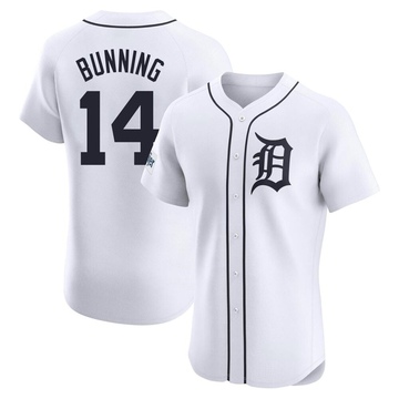 White Elite Jim Bunning Men's Detroit Tigers Home Patch Jersey