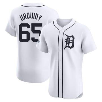 White Elite Jose Urquidy Men's Detroit Tigers Home Patch Jersey