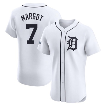 White Elite Manuel Margot Men's Detroit Tigers Home Patch Jersey