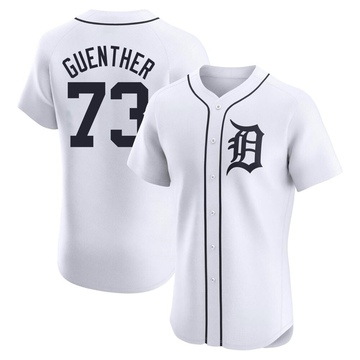 White Elite Sean Guenther Men's Detroit Tigers Home Jersey