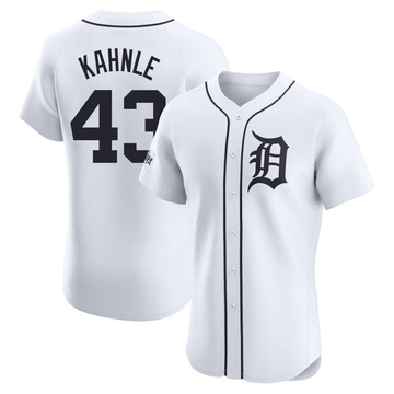 White Elite Tommy Kahnle Men's Detroit Tigers Home Patch Jersey