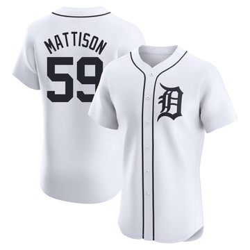 White Elite Tyler Mattison Men's Detroit Tigers Home Jersey