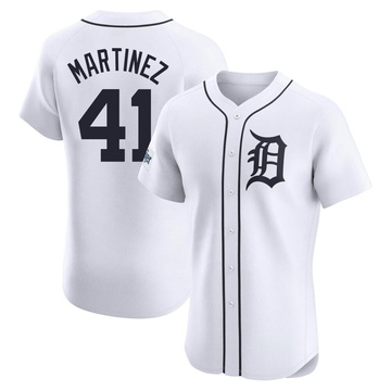 White Elite Victor Martinez Men's Detroit Tigers Home Patch Jersey