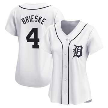 White Limited Beau Brieske Women's Detroit Tigers Home Jersey