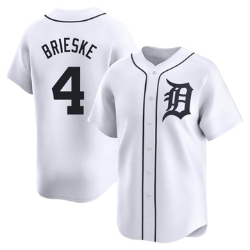 White Limited Beau Brieske Youth Detroit Tigers Home Jersey