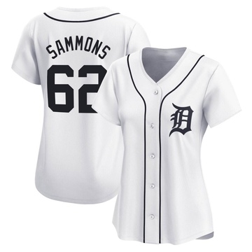 White Limited Bryan Sammons Women's Detroit Tigers Home Jersey