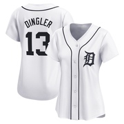 White Limited Dillon Dingler Women's Detroit Tigers Home Jersey