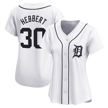 White Limited Duque Hebbert Women's Detroit Tigers Home Jersey