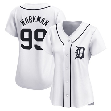 White Limited Gage Workman Women's Detroit Tigers Home Jersey