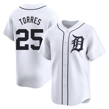 White Limited Gleyber Torres Youth Detroit Tigers Home Jersey