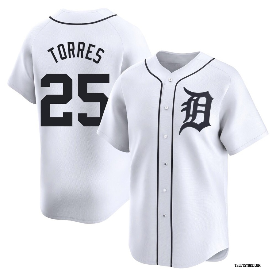 White Limited Gleyber Torres Youth Detroit Tigers Home Jersey