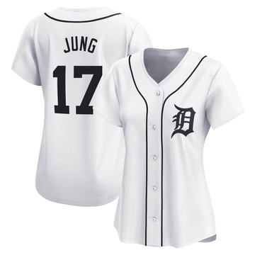 White Limited Jace Jung Women's Detroit Tigers Home Jersey