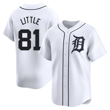 White Limited Jack Little Men's Detroit Tigers Home Jersey